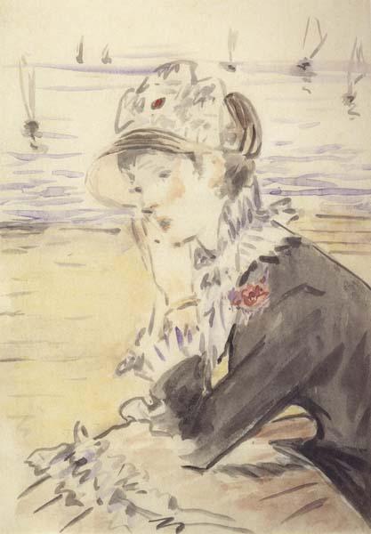 Edouard Manet Jeune fille devant la mer (mk40) oil painting picture